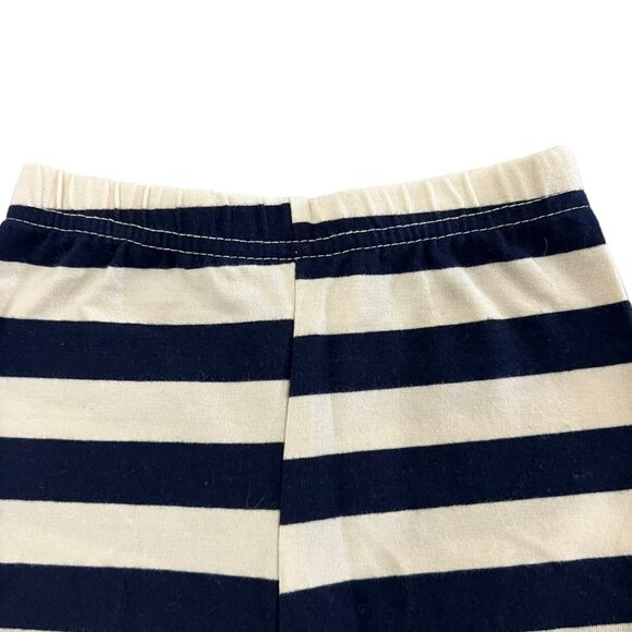 Girls Sz S (2T) Navy & Tan Stripes Ruffle Shorts - Picture 3 of 4